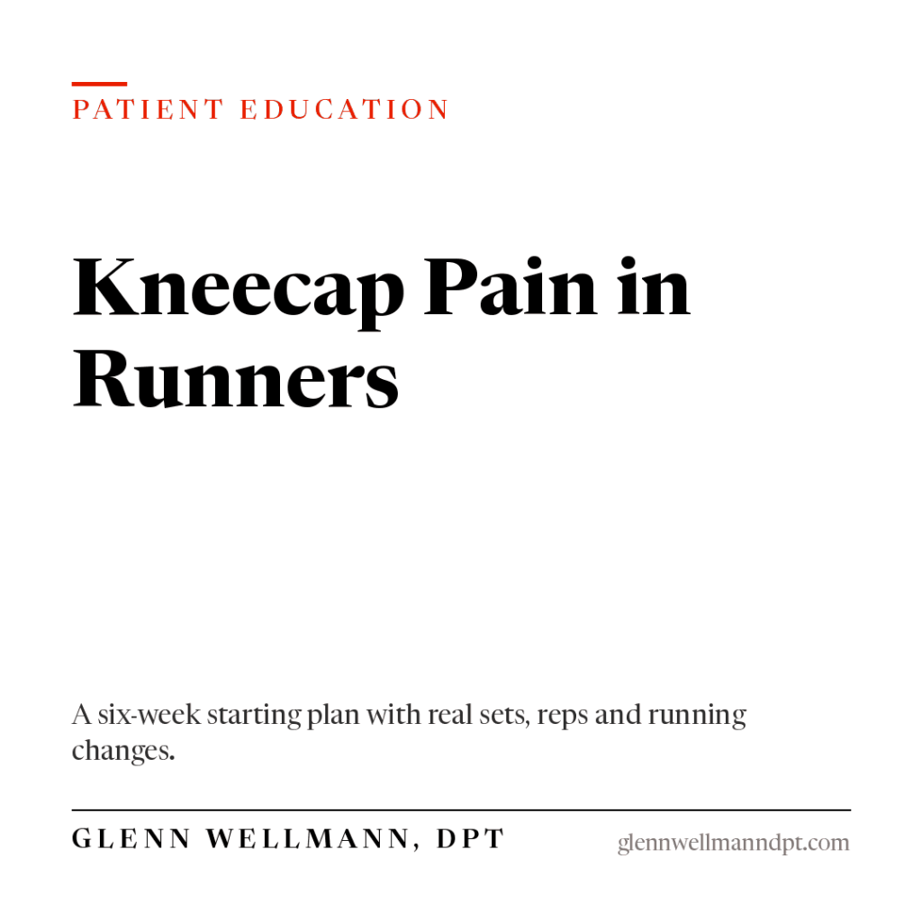 Kneecap Pain in Runners: A Six-Week Starting&nbsp;Plan