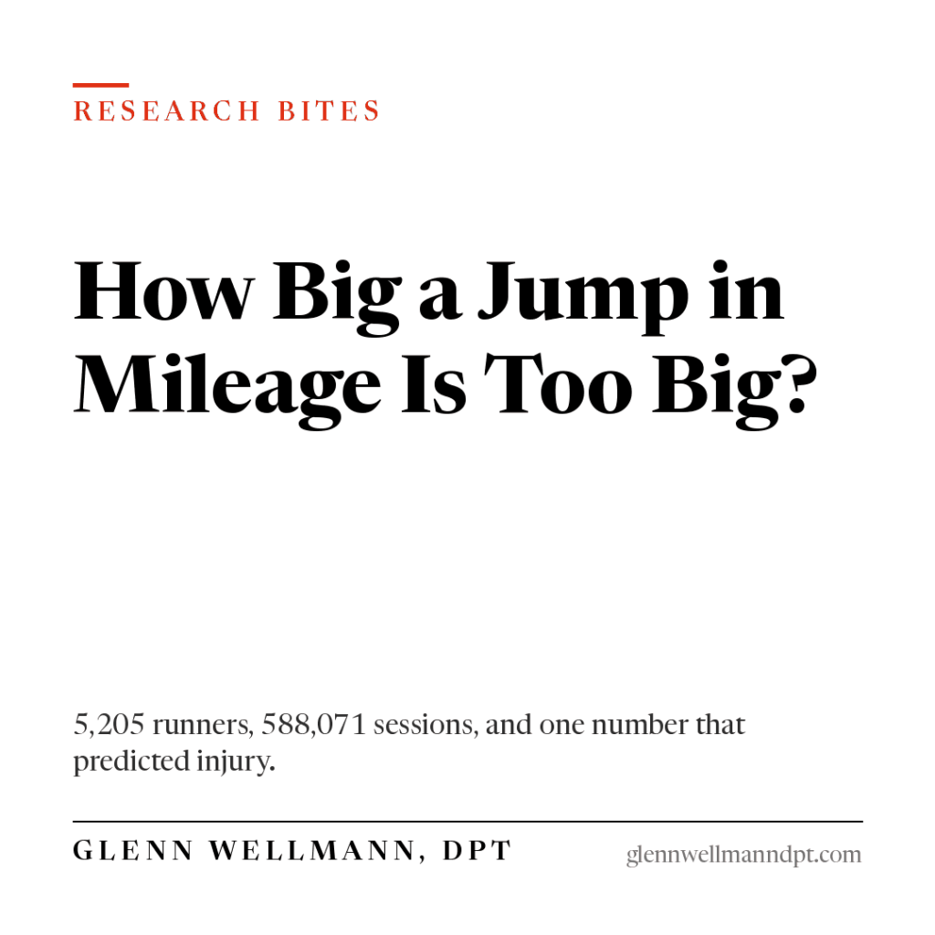 Research Bites: How Big a Jump in Running Distance Is Too Big?